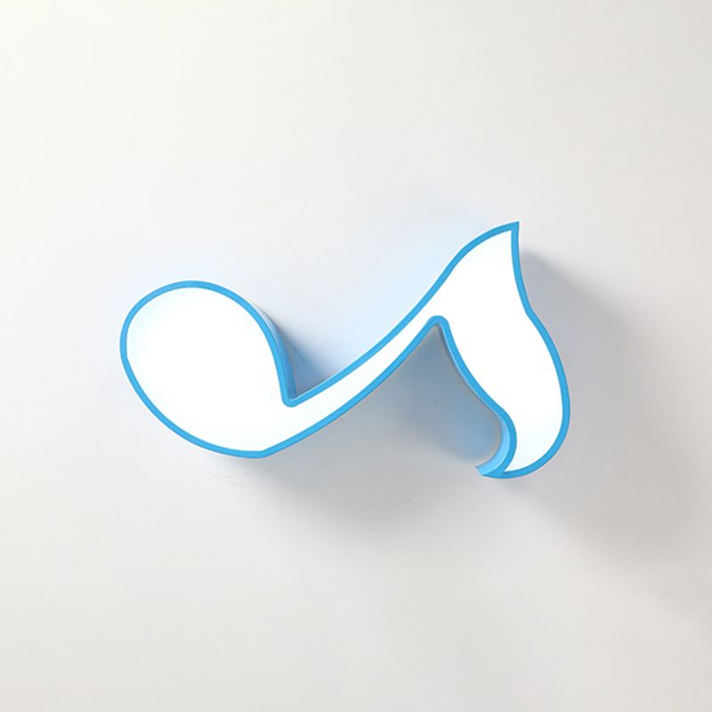 Metal Note Forme Hanging Lights Modern Style 1 Light suspendu Mount Symiss pour chambre à coucher