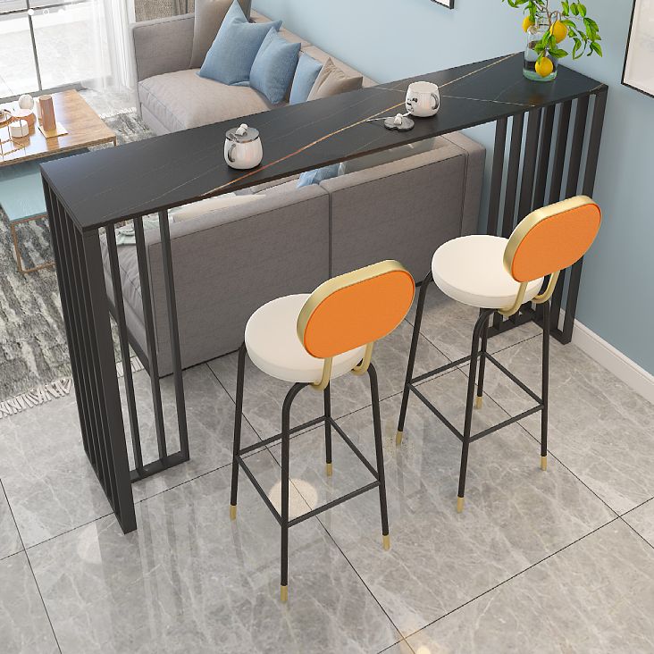 1/3/4 Pieces Glam Bar Table Set Matte Finish Sintered Stone Counter Set