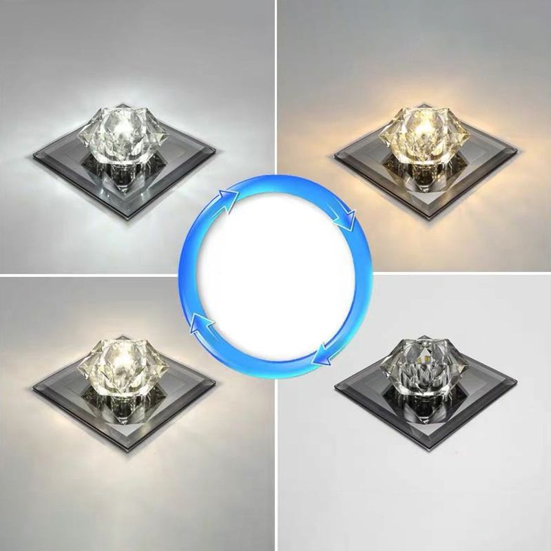 Edelstein Foyer LED-Unterputz Licht Kristall Einfachheit Flush Mount Deckenleuchte