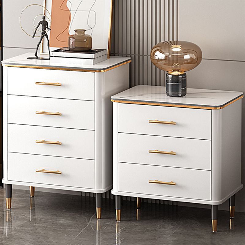 Classic Glam Lingerie Chest Vertical Marble Storage Chest with Drawers for Bedroom