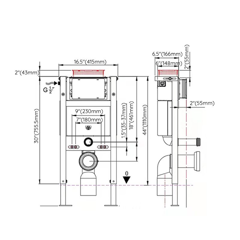 Contemporary Wall Mount Flush Toilet Slow Close Seat Included Urine Toilet for Washroom