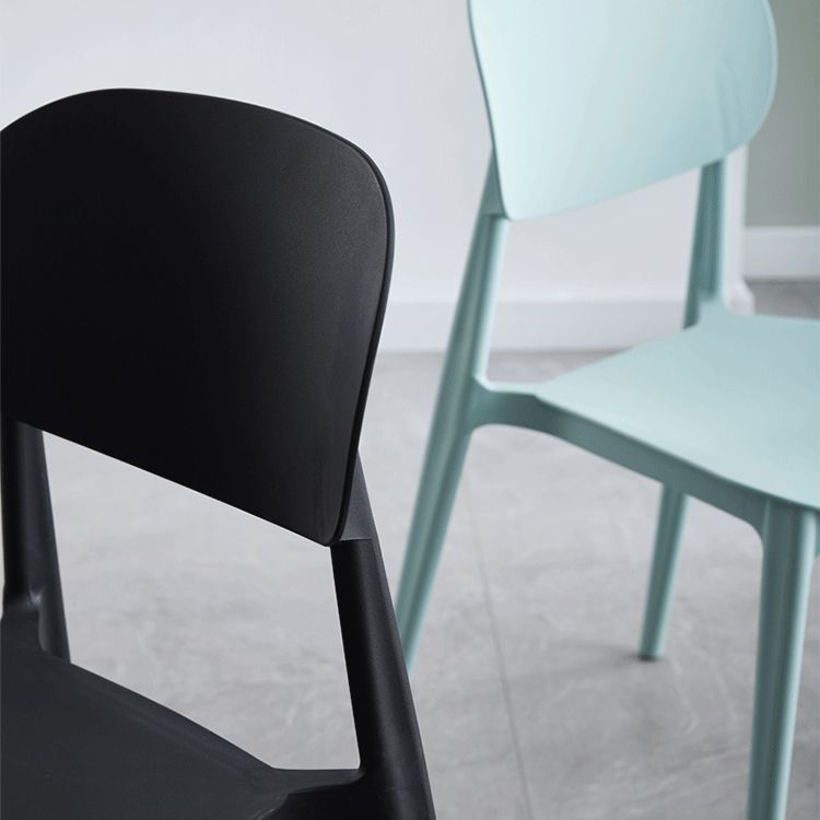 Plastic Scandinavian Armless Chair Open Back Indoor-Outdoor Chair