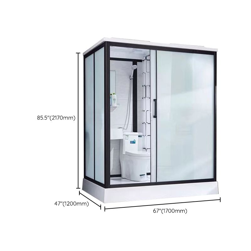 Framed Corner Shower Enclosure Single Sliding Shower Enclosure