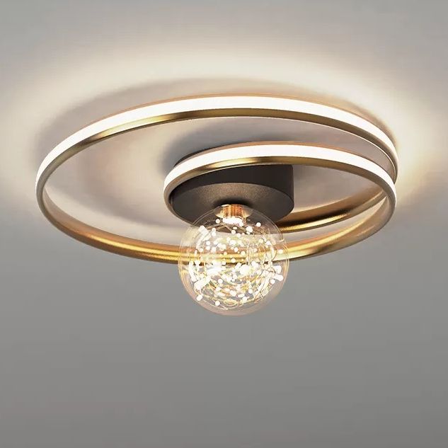 Techo de metal estrellado techo ligero de estilo moderno LED de montaje de luz de montaje de techo de oro