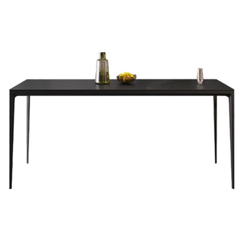 Black Stone Rectangle Dining Table Set 1/4/5/6 Pieces Dinette Set for Home