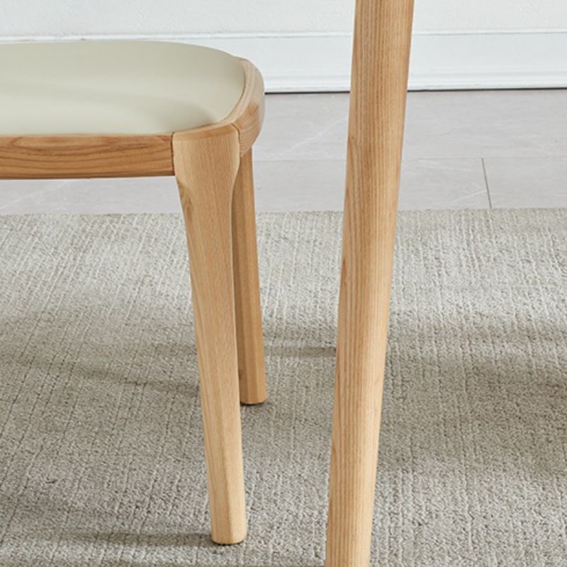 Solid Wood Kitchen Dining Side Chairs Parsons Chair in White