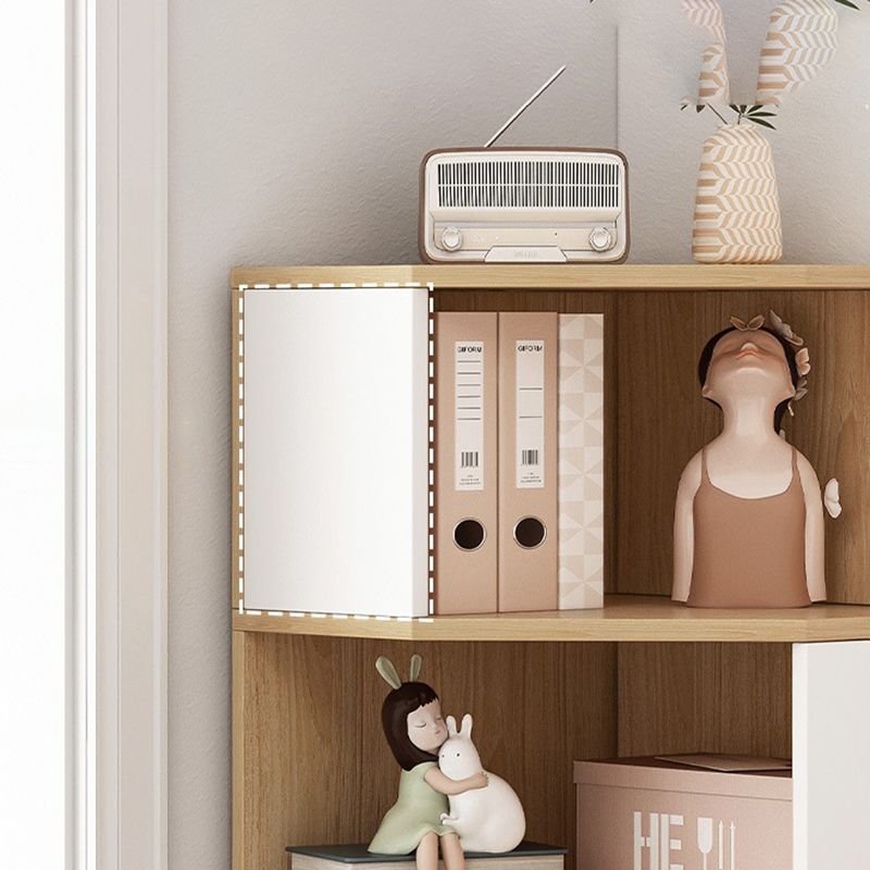 Modern Style Closed Back Bookshelf Engineered Wood Bookcase with Shelves