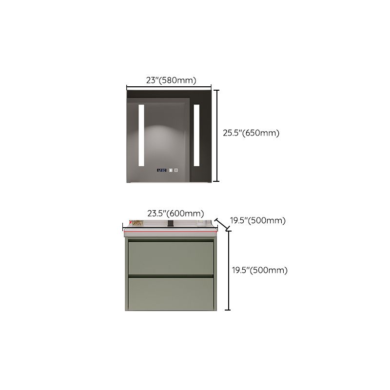 Contemporary Vanity Sink Wall-Mounted Bathroom Vanity Cabinet with Drawers