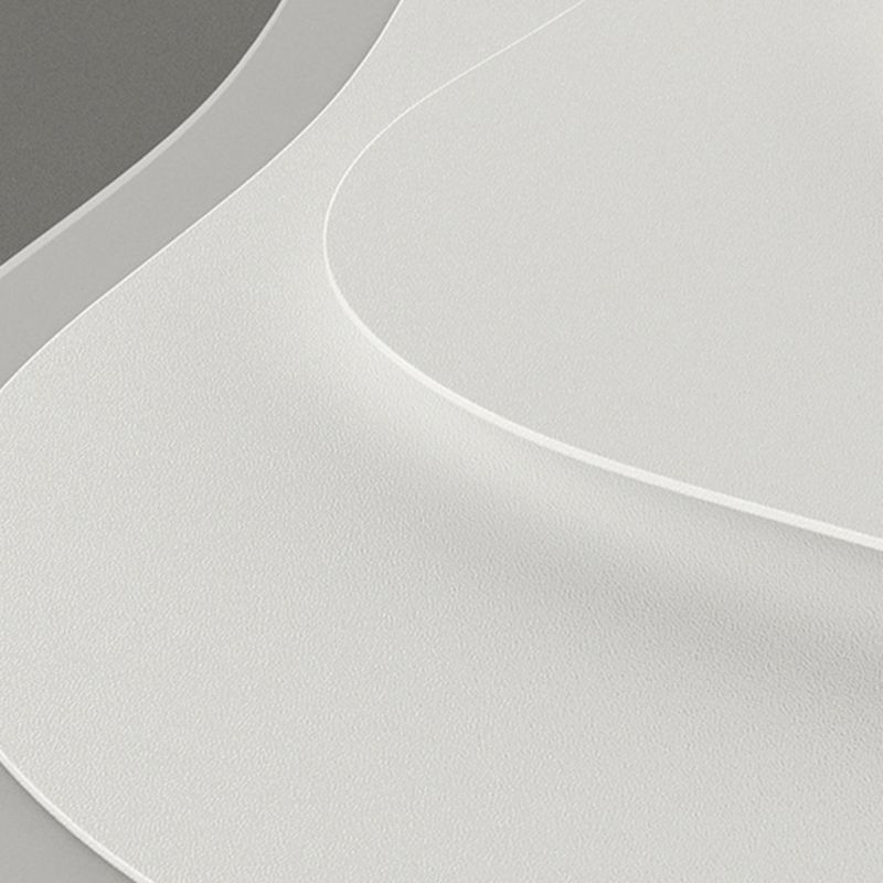 Single White LED Flush Mount Lighting Modern Unique Ceiling Light for Bedroom