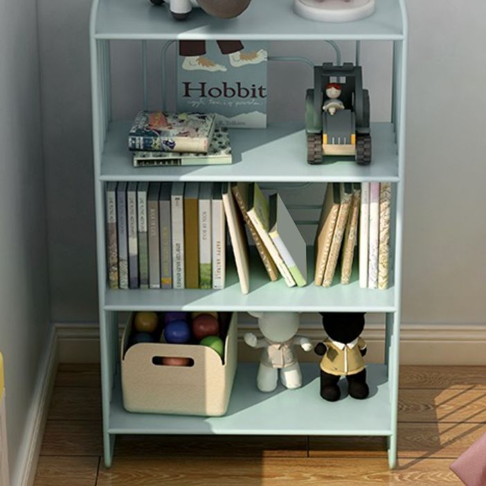 Scandinavian Metal Standard Bookshelf Open Back Bookcase with Shelves