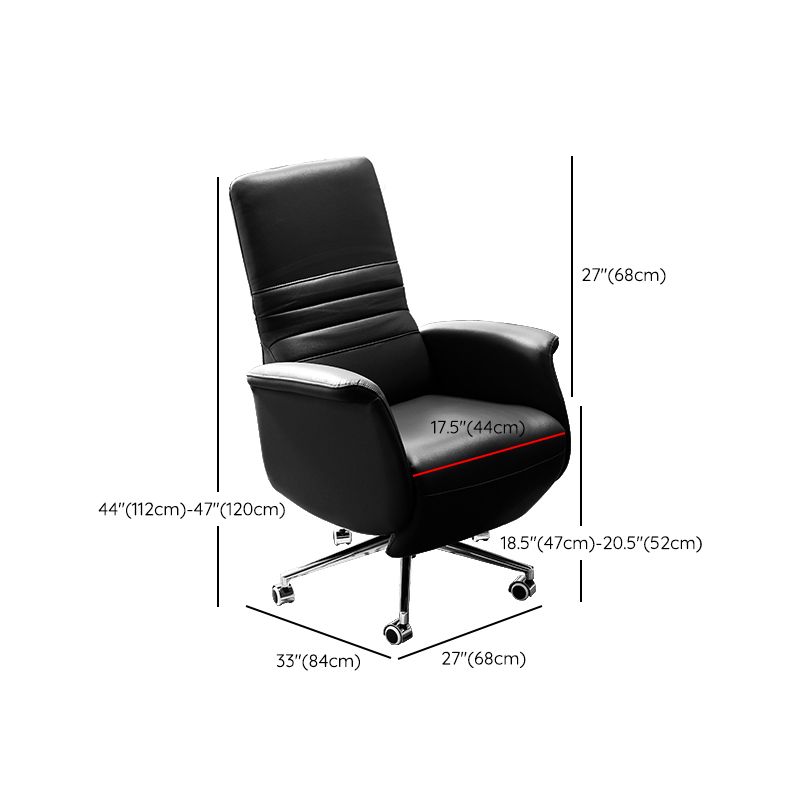 Padded Arms Chair Modern No Distressing Ergonomic Office Chair with Wheels