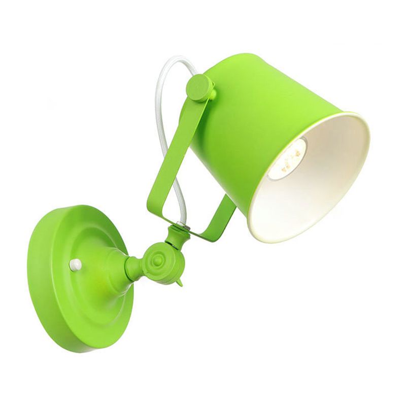 Simplicidad moderna Estilo de la lámpara de pared de macarrones Mango Diseño ajustable Ajuste de metal Luz de metal para dormitorio