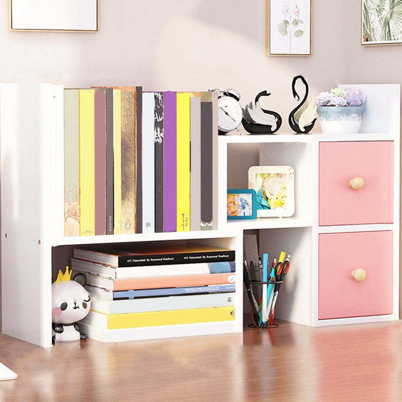 Modern Engineered Wood Bookcase, Geometric Bookshelf for Any Room,14" H X 7" W