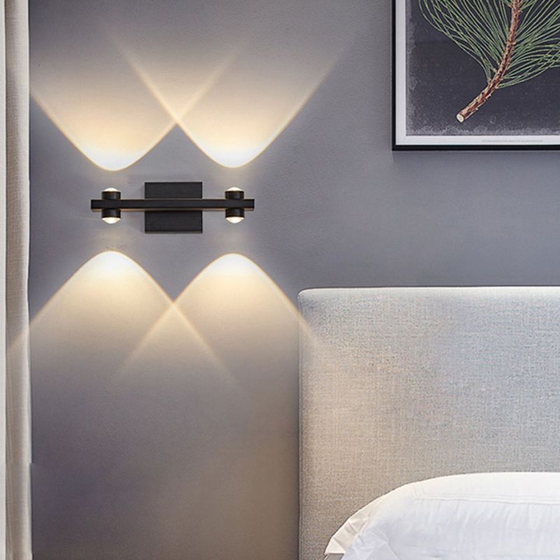 Aluminum Linear Wall Light Fixture Postmodern LED Up Down Wall Sconce