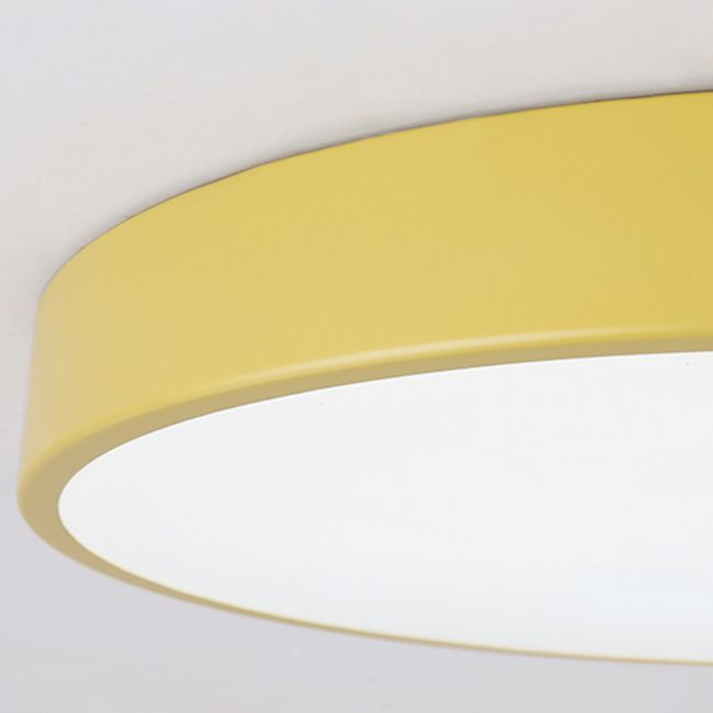 Modern Macaroon Style Led Flush Ceiling Lights Round Shape Acrylic Flush Mount Lights