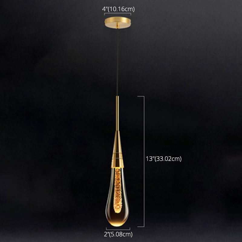 Droplet Multi Ceiling Light Contemporary Crystal Cluster Pendant Light with Hanging Cord for Restaurant