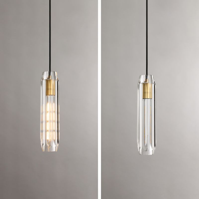 Modern Minimalist Hanging Light Crystal Pendant Lighting Fixture for Dining Room