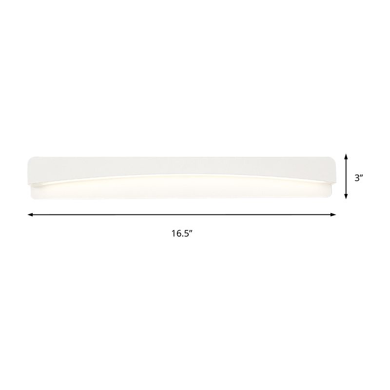 Acryl rechteckige Eitelkeitsbeleuchtung modernistische LED -LED -Leuchte in natürlichem Licht, 16,5 "/20,5"/24,5 "breit