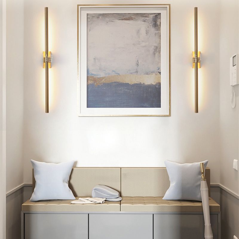 Moderner Stil linearer LED -Wandlampe Metall 1 leichte Wandmontagelampen für Wohnzimmer