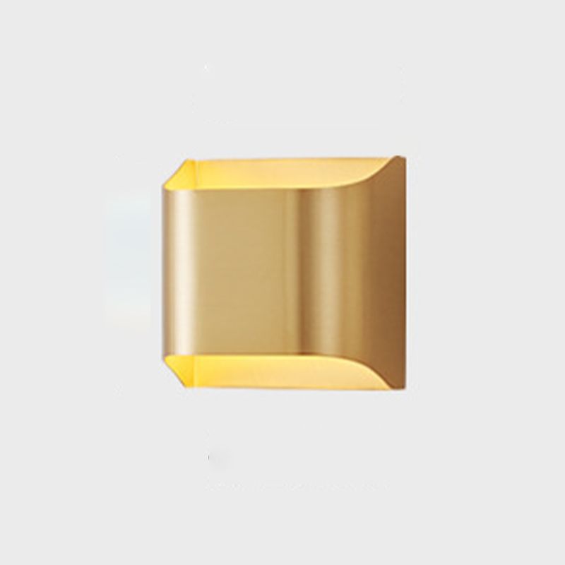 Contemporary 1/2-Light Golden/Black Wall Mounted Sconce Shaded Metal Wall Light