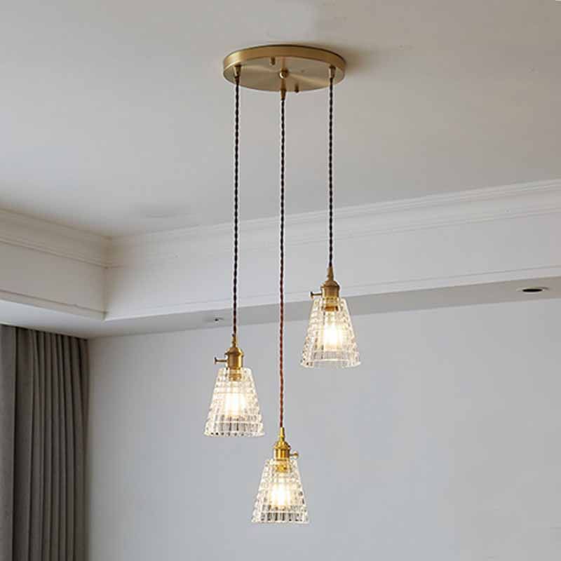 Apparecchiatura di illuminazione a sospensione in vetro Kit di luce a sospensione vintage per sala da pranzo