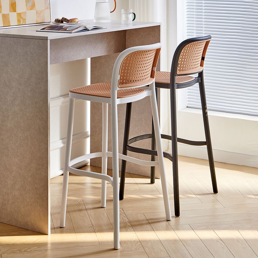 Plastic Matte Finish Bar Chairs for Home Modern Indoor Bar Stools