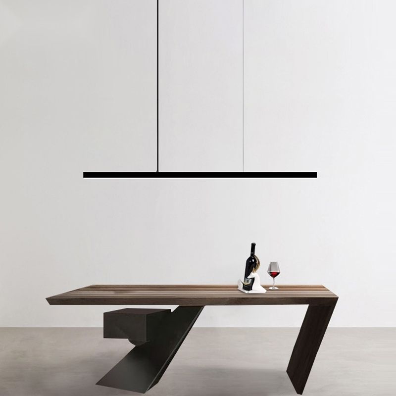 Accesorios de iluminación modernos de la isla de cobre de cobre lámpara de suspensión LED de 1 luces lineales