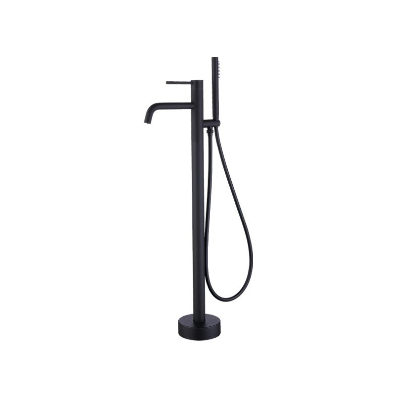 Floor Mounted Metal Freestanding Tub Filler One Handle Freestanding Faucet