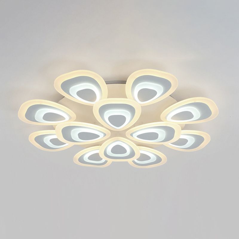 Water Droplets Shape Ceiling Lamp Minimalist LED Ceiling Mount Light with Acrylic Shade