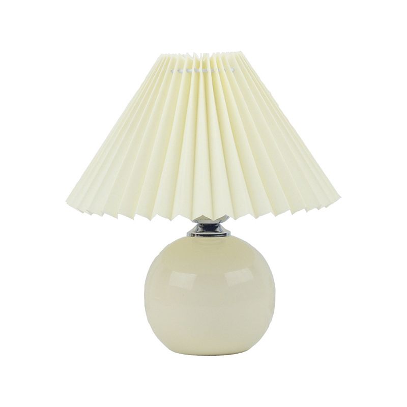 Lámpara de mesa de forma de cono de estilo de tela de estilo moderno luz de mesa de luz