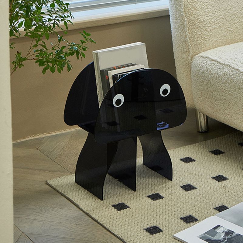 Modern Antique Finish Shelf Bookcase Acrylic Geometric Bookshelf