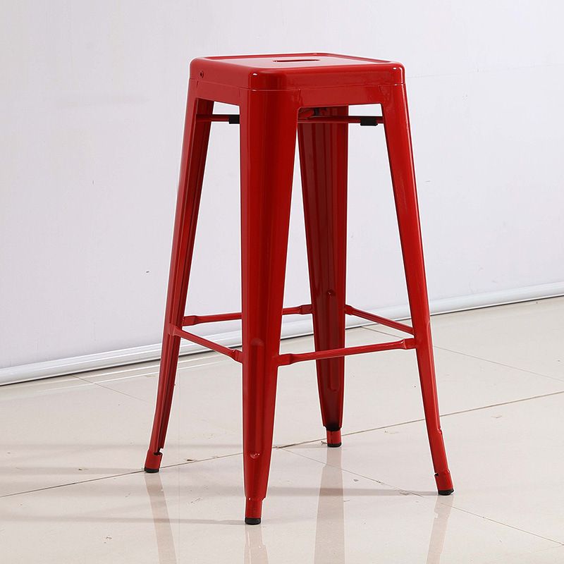 Industrial Backless Counter Stool Metal Counter Height Stools