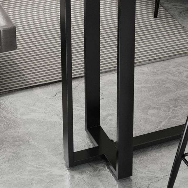 Industrial Rectangle Bar Table Set 1/3 Pcs Metal Frame Bar Table and Stools