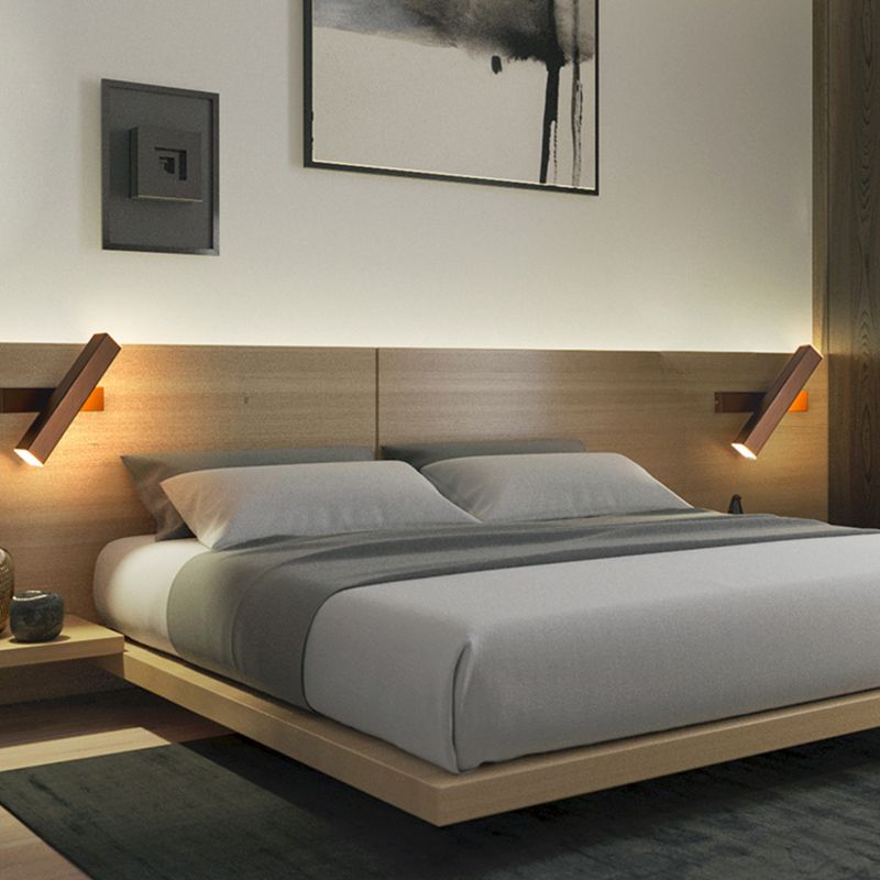 Modern Simple Aluminum Wall Light Rectangle Shape Rotatable Wall Lamp for Bedroom