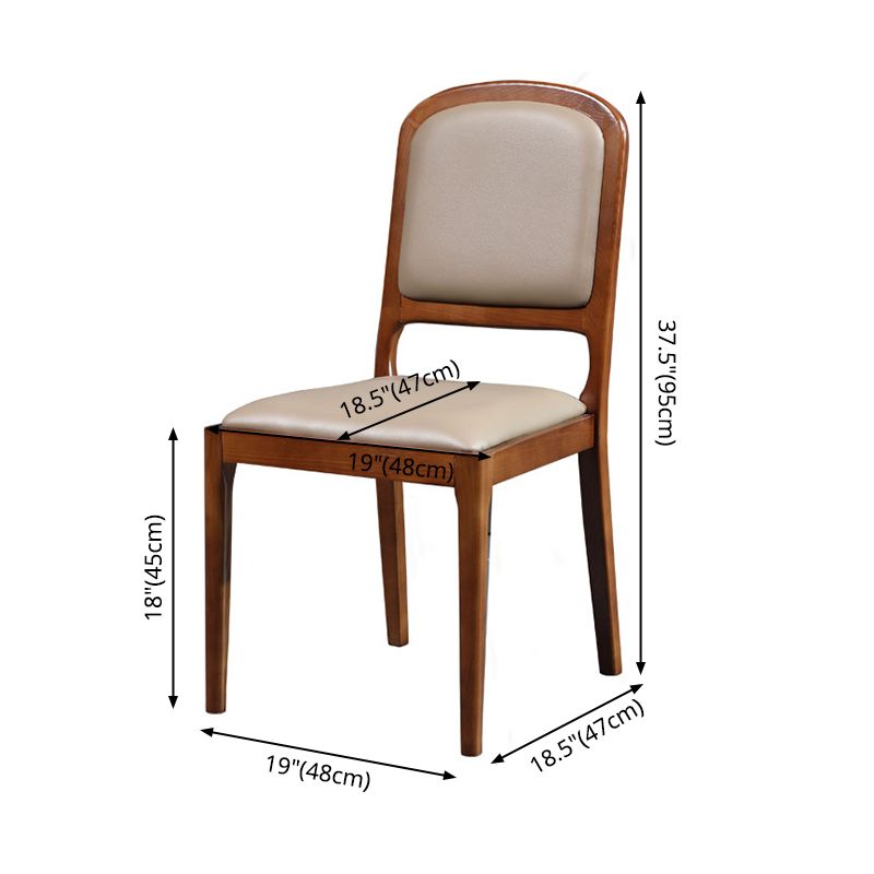 Chaise de salle à manger solide latérale de Style moderne, chaise à dossier ouvert en cuir pour usage domestique