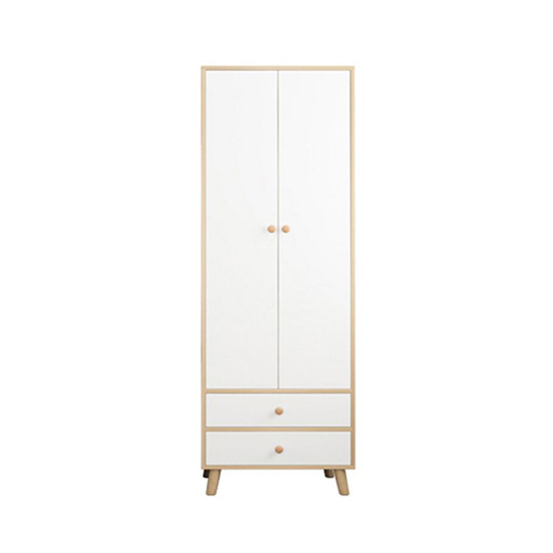 Modern Matte Finish Wardrobe for Home Wood Storage Cabinet with Hinged Door