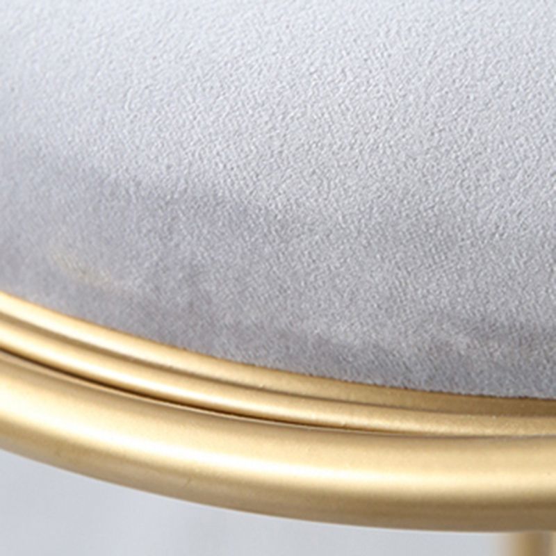 Contemporary Style Counter Stool Upholstered Bar Stool with Metal Base