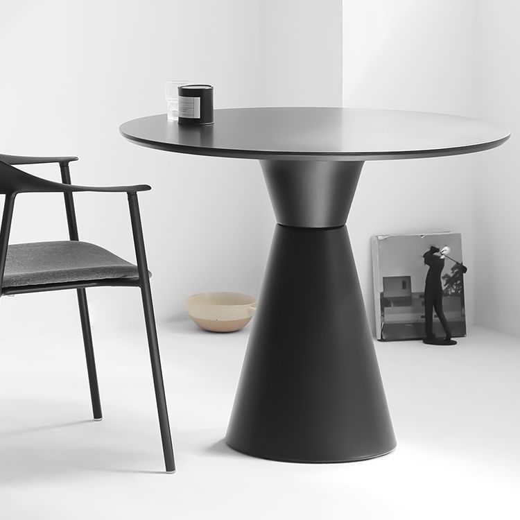 Moderne tulpenbasis eettafel hout en stalen ronde dinette tafel voor eetkamer