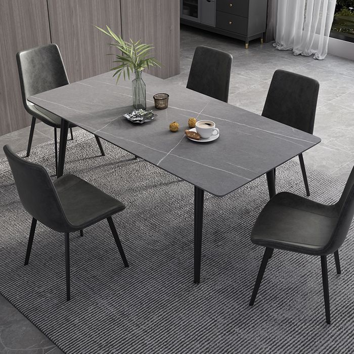 Stone Dining Table Industrial Rectangle Dining Table for Dining Room