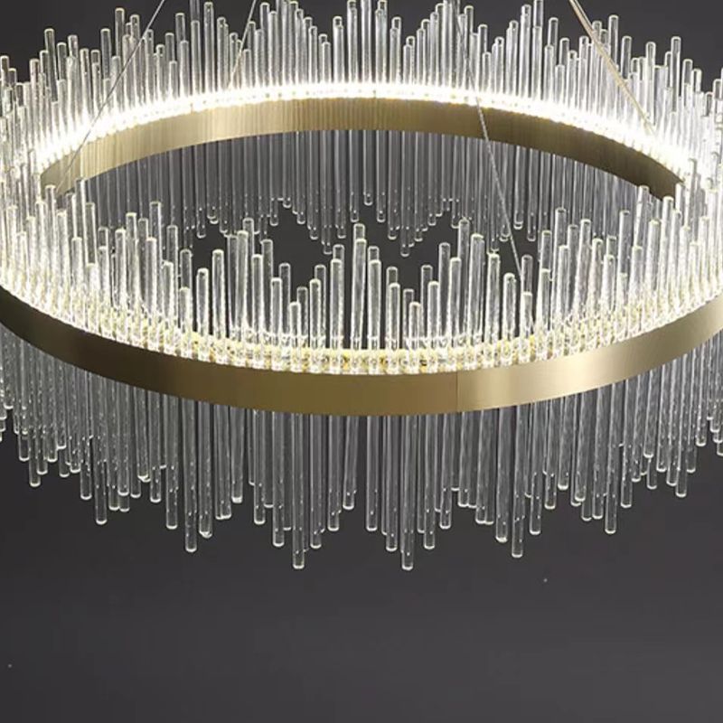 Crystal Hanging Lamp Fixture Modern Style Pendant Lamp for Living Room