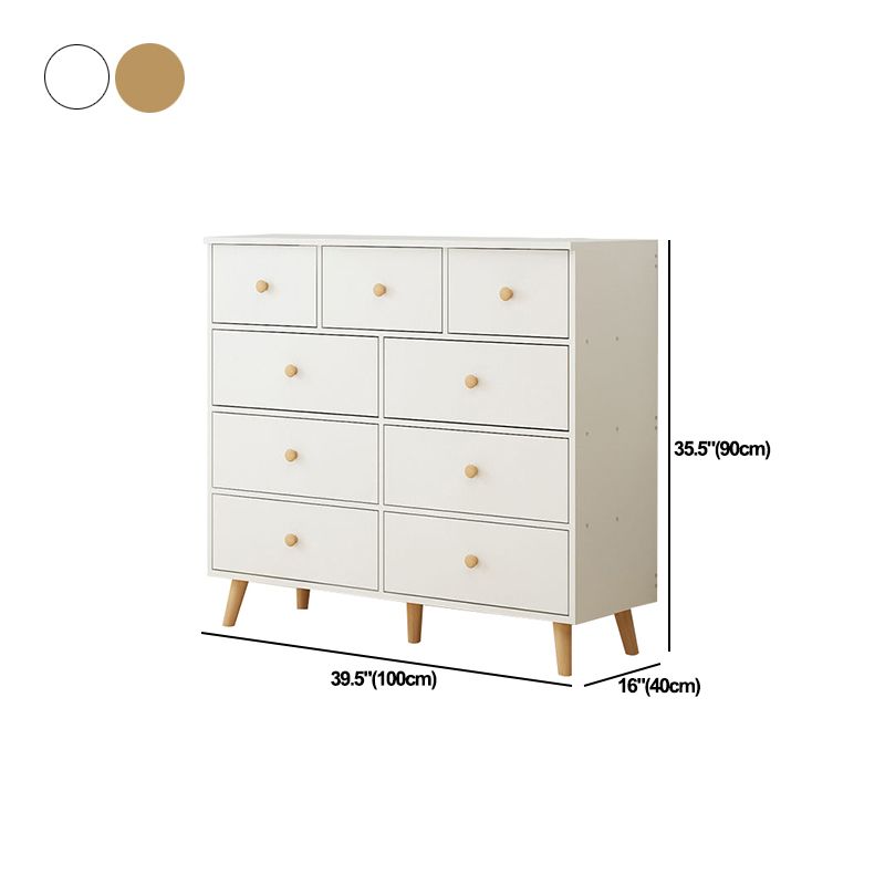 Contemporary Accent Chest with Drawers Wooden Straight Legs Chest