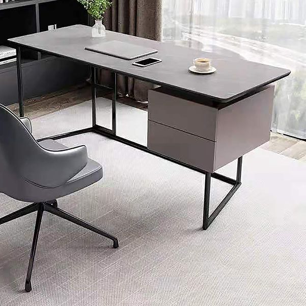 23" Wide Industrial Writing Desk Rectangular 2-Drawer Office Desk