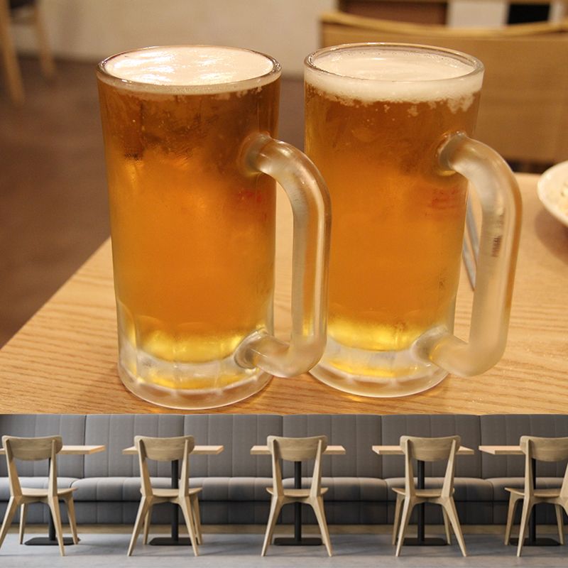 Beer Print Mural Wallpaper Modern Commercial Use Wall Covering in Soft Color