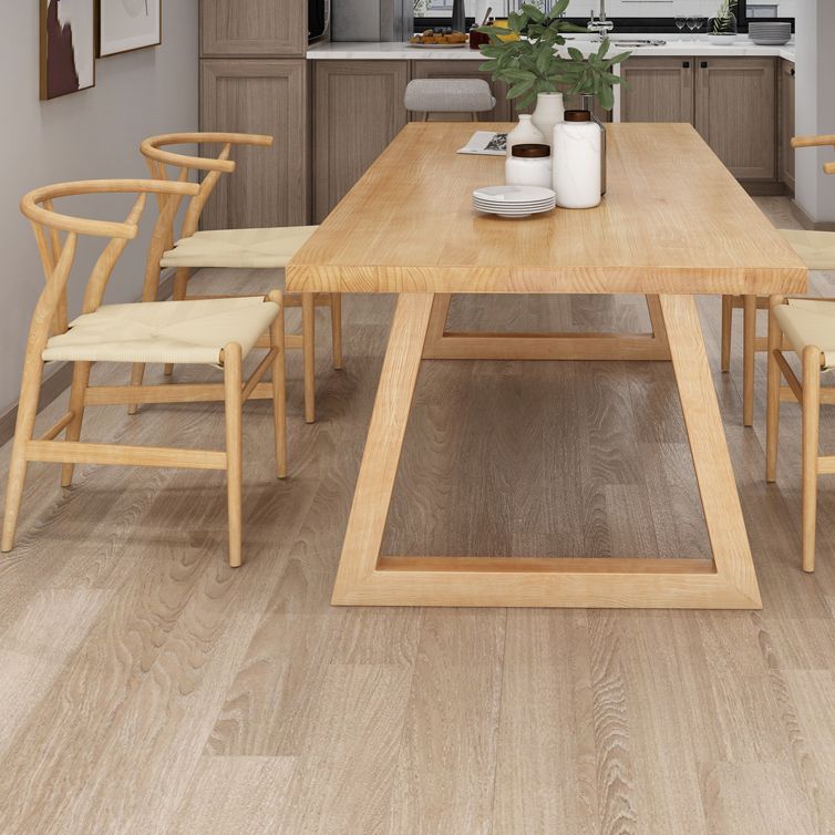 Modern Kitchen Solid Wood Dining Table Rectangle Shape Dining Table with Double Pedestal