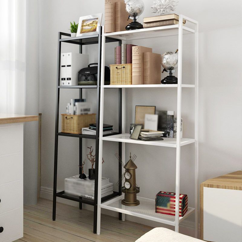 57.87" H Bookshelf Industrial Style Steel 4 Shelves Shelf for Home Office