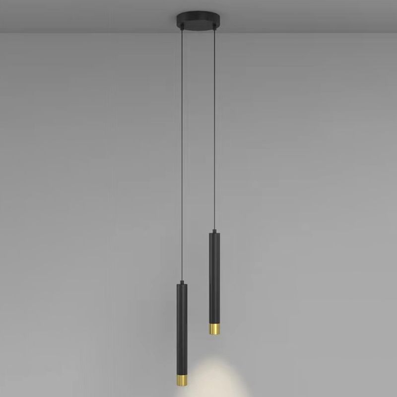 Forma in metallo a forma di cilindro Luci a sospensione Modern Style Apparecchi di illuminazione a sospensione