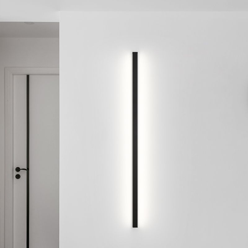 Forma lineal Luz de pared de metal Luz de pared de luz simple moderna en negro