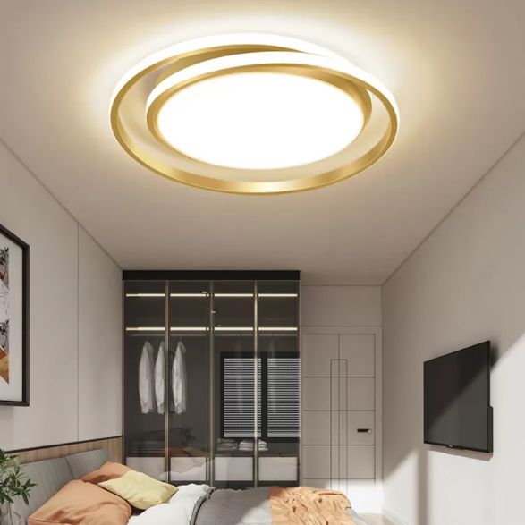 Circle Ring Flush Light Fixtures Modern Simplicity Acrylic Ceiling Light Fixture for Bedroom