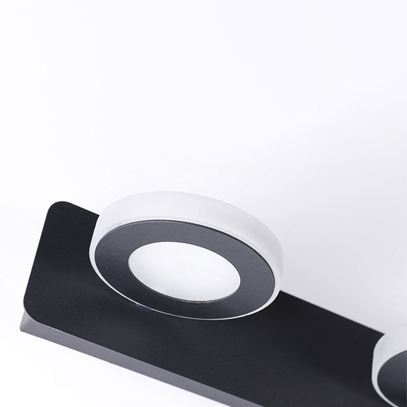 Multi Light Black Vanity Light Modern Style Waterproof Mirror Light for Bathroom