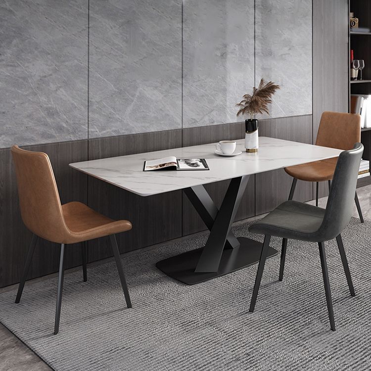 Rectangle Dining Table Set 1/2/4/5/6/7 Pieces Metal Dinette Set for Home